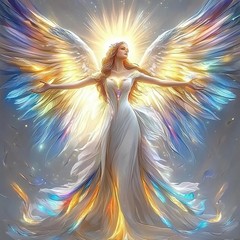 KEYIFA Diamond Art Colored Angel Painting Kits for 30x30cm, Multi