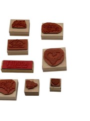 Vintage Stampin Up & FBX 12pc Wood Stamp Lot (1992-1997)