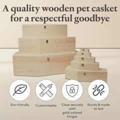 Wooden Coffin Box 24 inch Unfinished, Halloween Decor, Pet Casket | Woodpeckers
