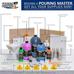 Pouring Masters Dark Brown Bark Metallic Pearl 8oz Water-Based Acrylic Paint