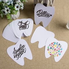72 Pieces White Paper Tooth Shape Cutouts for Kids DIY Craft Art Project
