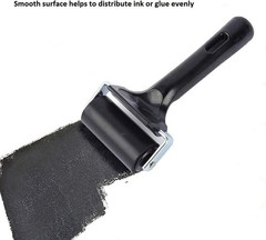 3 Pack Printmaking Brayers – Premium Brayer Rollers for Crafting, Hard black