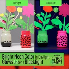 FolkArt Neon Acrylic Craft Paint, Purple 8 fl oz 8 Fl Oz (Pack of 1),