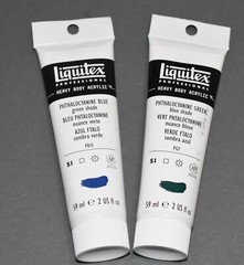 Phthalo Blue Green Shade & Phthalo Green Blue Shade- Liquitex Heavy Body Acrylic