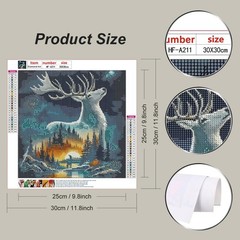 hill froeistung Animal Scenery Diamond Art Painting 12×12 inches, HF-A211