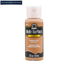FolkArt Multi-Surface Paint in Assorted 2 Fl Oz (Pack of 1), Coffee Latte