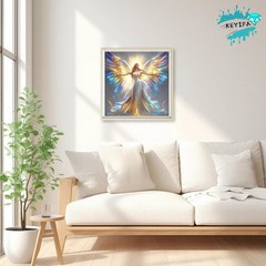 KEYIFA Diamond Art Colored Angel Painting Kits for 30x30cm, Multi