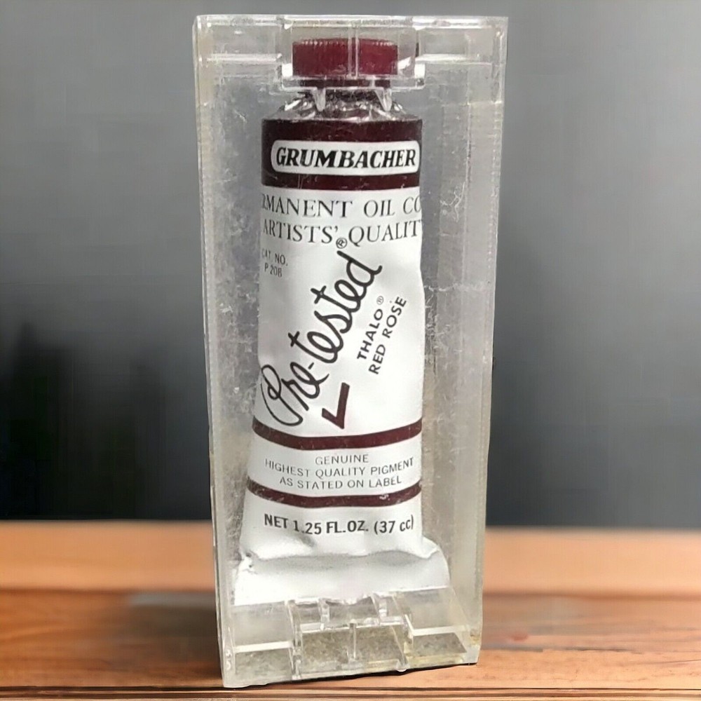 Thalo Red Rose P208 VTG Grumbacher Pre-Tested Unused Perm Artist Oil Color Paint