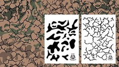 8 DESIGNS! Airbrush Camouflage Paint Stencils 14″ 10 Mil Gun Camo Duck Boat
