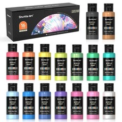 Color Change Acrylic Paint Set, 16 Colors Chameleon Colors Acrylic Paint in B…