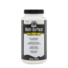 Folkart Multi-surface Acrylic Paint | Satin Finish | Vibrant White Color