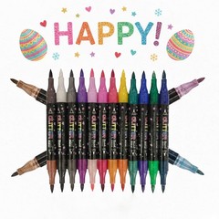 24 Colors Glitter Markers,Glitter Paint Pens Sparkly Metallic Shimmer Marker …