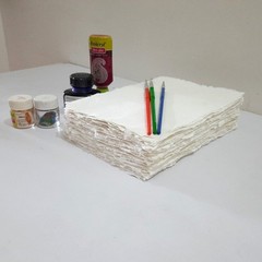 Recycled Handmde Cotton Rag Paper with Deckle Edge – Pack of 90 – Sample Pack