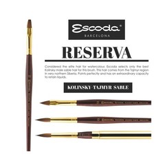 Escoda Reserva 1212 Series Artist Watercolor Short Handle Paint Brush, Size 1…