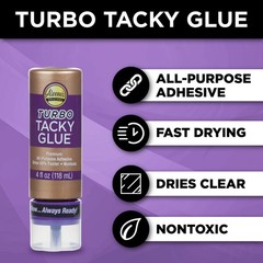 Craft Glue Turbo Tacky 4 fl oz Always Ready Nontoxic Aleene s 33145 Aleenes Bond