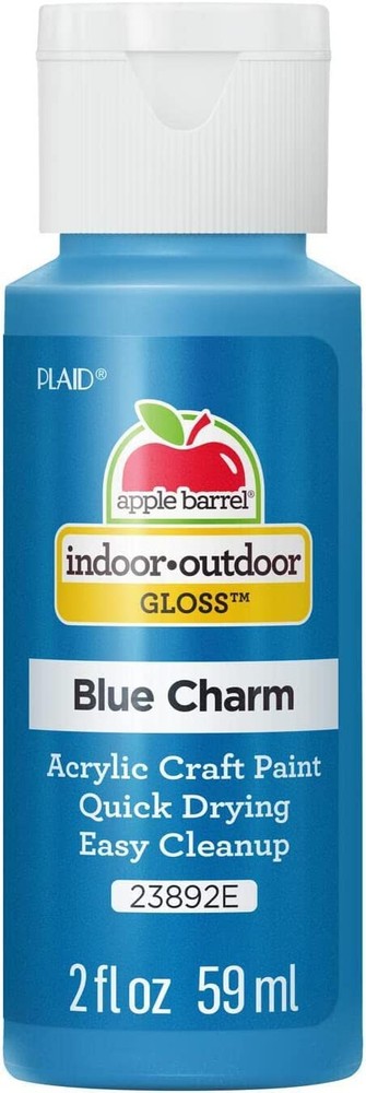 Plaid Apple Barrel Blue Charm Acrylic Craft Paint Gloss – 2 oz. Indoor Outdoor