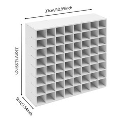 2PCS 64-Grid Paint Bottle Organizer, Wall-Mount Paint Holder, Paint Storage Rack