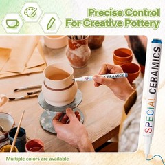 Marspark 10 Pcs Underglaze Colored Pen for 1 Count (Pack of 10), Multicolor