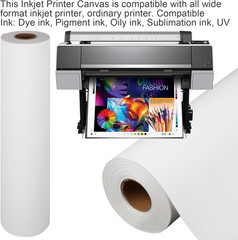 24 Inch Polyester Artist Canvas Roll – 240GSM Waterproof Canvas Paper for Inkjet