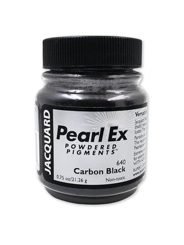 Jacquard Pearl Ex Pigment Powder 0 75 oz Carbon Black Loose Mica Powder Epoxy