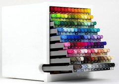 TOMBOW ABT Dual Brush Pens : 108 Assorted Colours Desktop Organizer ABT-108CORGA