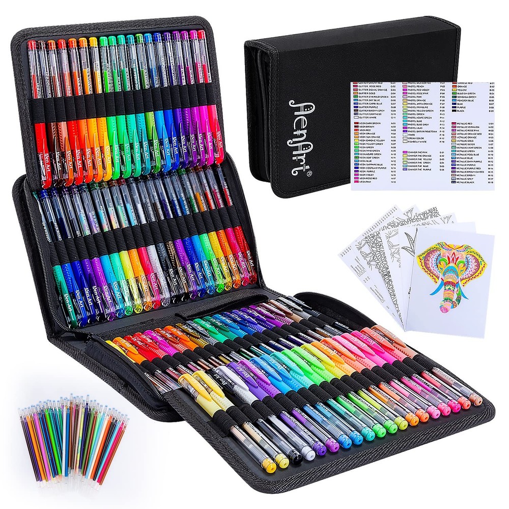Gel Pens for Adult Coloring Books, 160 Pack 80 Count (Pack of 1), Multicolor