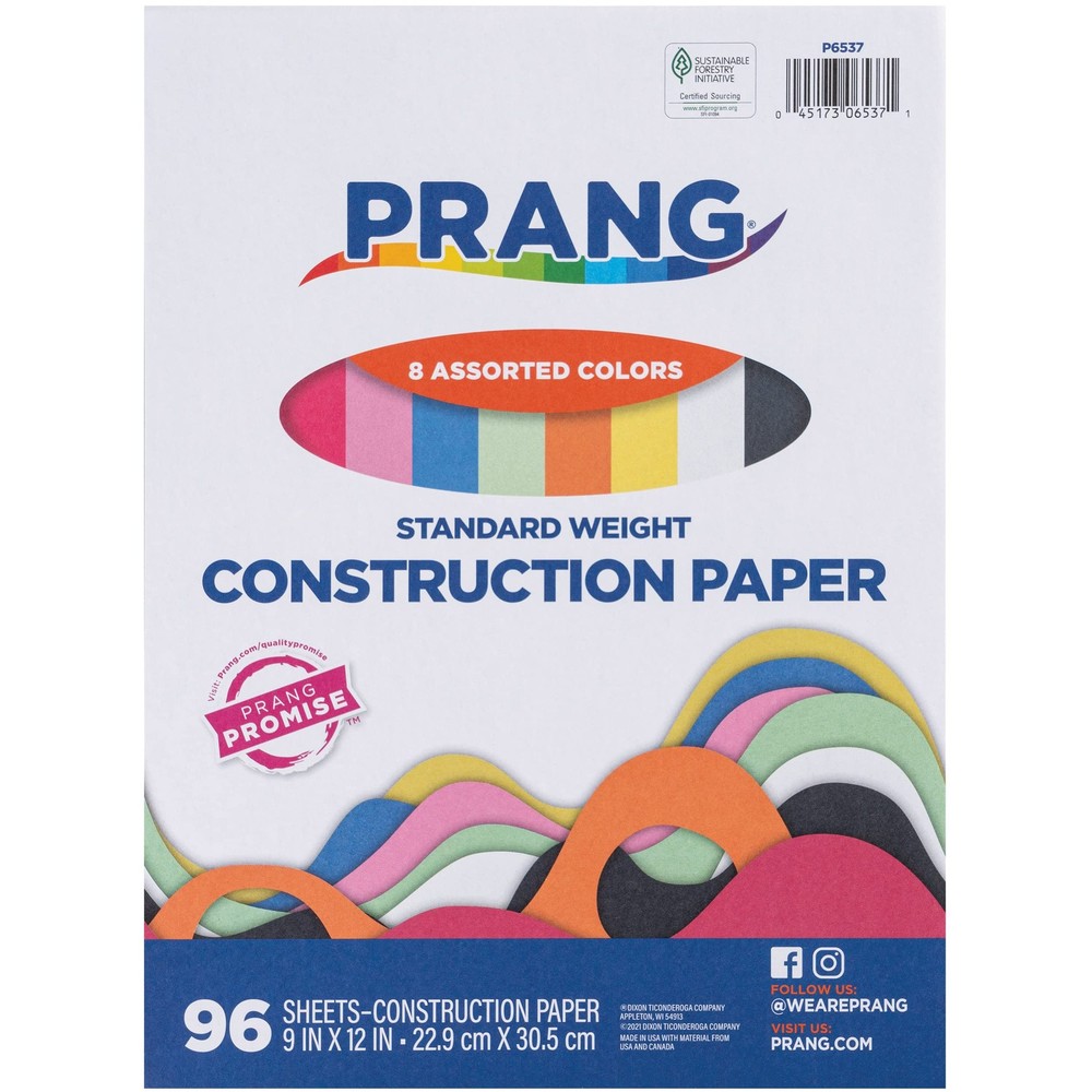 Prang (Formerly Art Street) Lightweight 9″ x 12″, 8 Assorted Colors