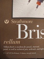 Strathmore 400 Series Bristol Pad 2Ply Vellum 11″X14″-Tape Bound, 15 Sheets