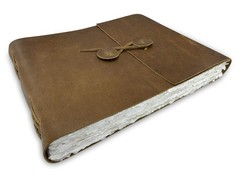 Wanderings Leather Watercolor Journal – 10×12.5 Large Genuine Leather Album