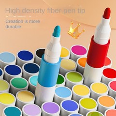 Markers Paper-friendly No Peeling Water-based 80/24 Colors Fine Tips Coloring Ma