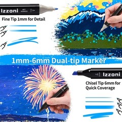 80 Colors Art Drawing Markers Set for Kids Adults Dual Tip Alcohol Markers Gifts