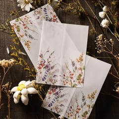 50 Pack Wildflower Printed Pre-Folded Vellum Jackets for 5×7 Invitations – 11…