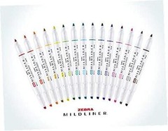 Zebra Pen Mildliner Double Ended Highlighters 15 Count Assorted Colors Set
