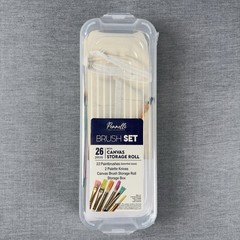 Pennelli Quality Art Materials: Brush Set 26 PiecesWith Canvas Storage Roll