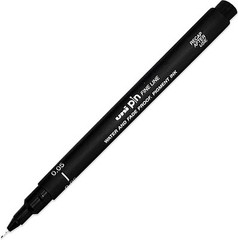 Uni Ball Pin Drawing Pens Fineliner 0.05mm Black Ink Pack of 3 Ultra Fine