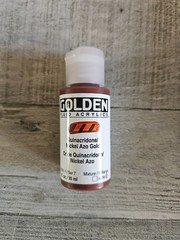 Golden Fluid Acrylics Artist Paint 1-Fl Oz Bottle ~ Quinacridone Nickel Azo Gold