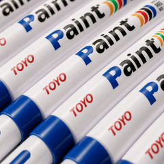 Tire Paint Marker Blue 12 Pack TOYO Waterproof Permanent Lettering Pen