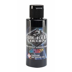 Createx Wicked Colors W031 Jet Black 2oz. water-based universal airbrush paint