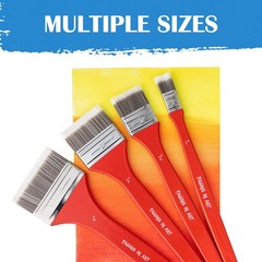 Flat Paddle Paint Brush with Long Handle, Large Scale Brush for Oil and Acryl…