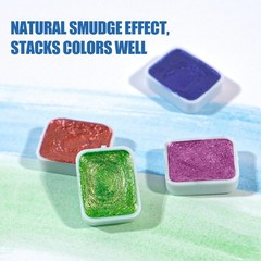 Mini Glitter Watercolor Paint Set, Solid Pearl 20 Water Color Paints for Kids..