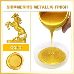 Metallic Gold Acrylic Paint, 120ML Pearlescent Effect, Non-Toxic, For Crafts & A