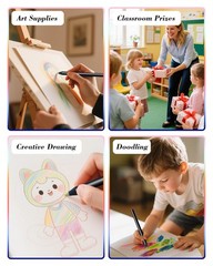 Rainbow Colored Pencils Art Supplies for Girls Boys Multi Colored Pencil