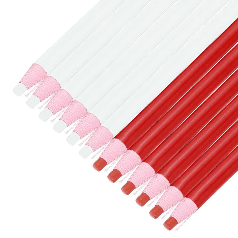 12Pcs, Peel-Off Grease Pencils Color China Markers White & Red