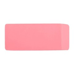 Amazon Basics Rectangular Erasers for School and Office, Pink, 24 count, Pink