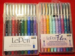 Marvy Uchida LePen Flex Marker, Brush Tip, Primary, And Easter 20 Colors Free S