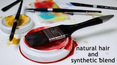 Paintbrush Set for Watercolor, Gouache & Inks – 3 Round Brushes (Sizes 4, 8, 12)
