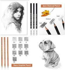 Drawing Pencils Set Art Supplies Sketch Pencils Kit for Kids Adults 29pcs