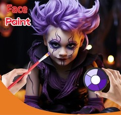 Go Ho 6 Colors Purple Face Body Paint,Cream Water 6 Makeup