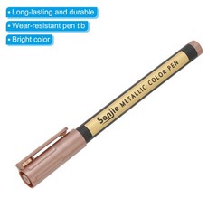 Metallic Marker Pens, 6pcs Paint Pens Medium Point Colored Markers, Red Brown