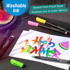 Black Edition Felt Tip Pens, Soft Brush Nib, 10 Colors